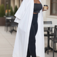 Ade's Solid Print  Kimono Duster- Snow White