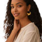 Large Fula Gold Twist Earrings – 1½”