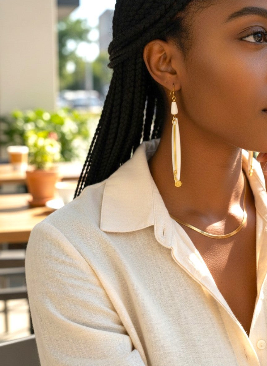 Brass and Bone Earrings Set I