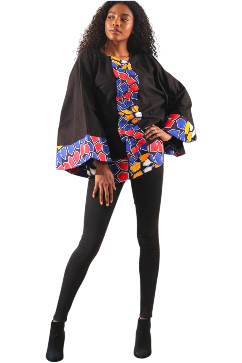 Yah's Ankara Print  Poncho