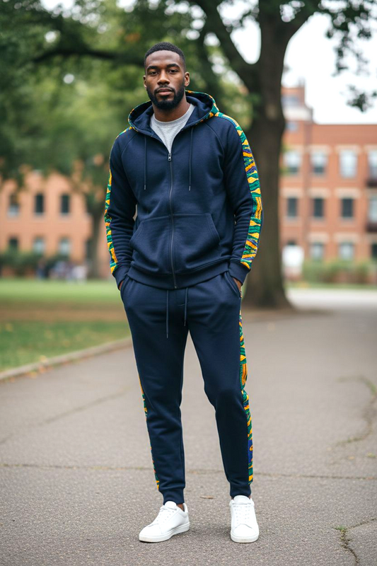 African Print Sweat suit, Two Piece-Set Hoodie and Sweat Pant