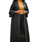 Ade's  Kimono Duster- Black with Gold Trim