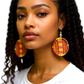 Zuri Unisex Luxe Adire Pants - Print E + Adamas Small Beaded Mudcloth Earrings-Ayele