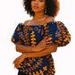 Zola Ankara Off-Shoulder Top + Headwrap