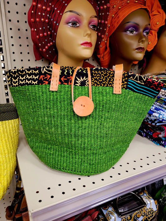 Yahden Sisal African Handbag - Handwoven Kenyan Kiondo Sisal Summer Bag