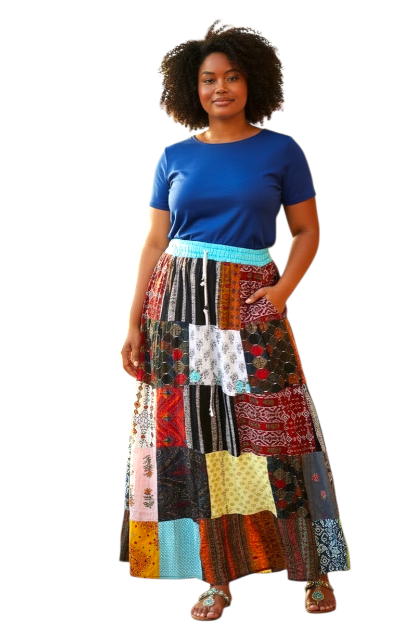 Ayọ̀lá Afro-Caribbean Patchwork Skirt