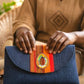 Finda Indigo Essence Clutch – Handmade Afrocentric Beaded Statement Purse
