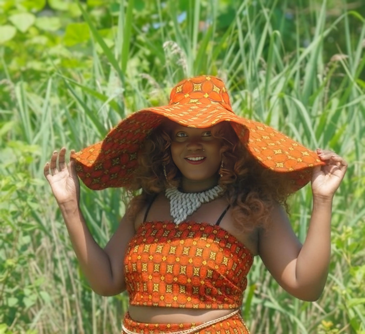 Yahden Oversized Ankara Hat - Stylish and Versatile!