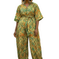 ZURI Adire Jumpsuit – Handmade African Statement Piece-Size 16/18-Print G