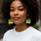 ZURI Adire Jumpsuit - Print A (Size 12/14) + Adamas Small Beaded Mudcloth Earrings-Stella