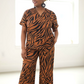 Yatta-Zoe Luxury Two Piece Pant Suit-Print B