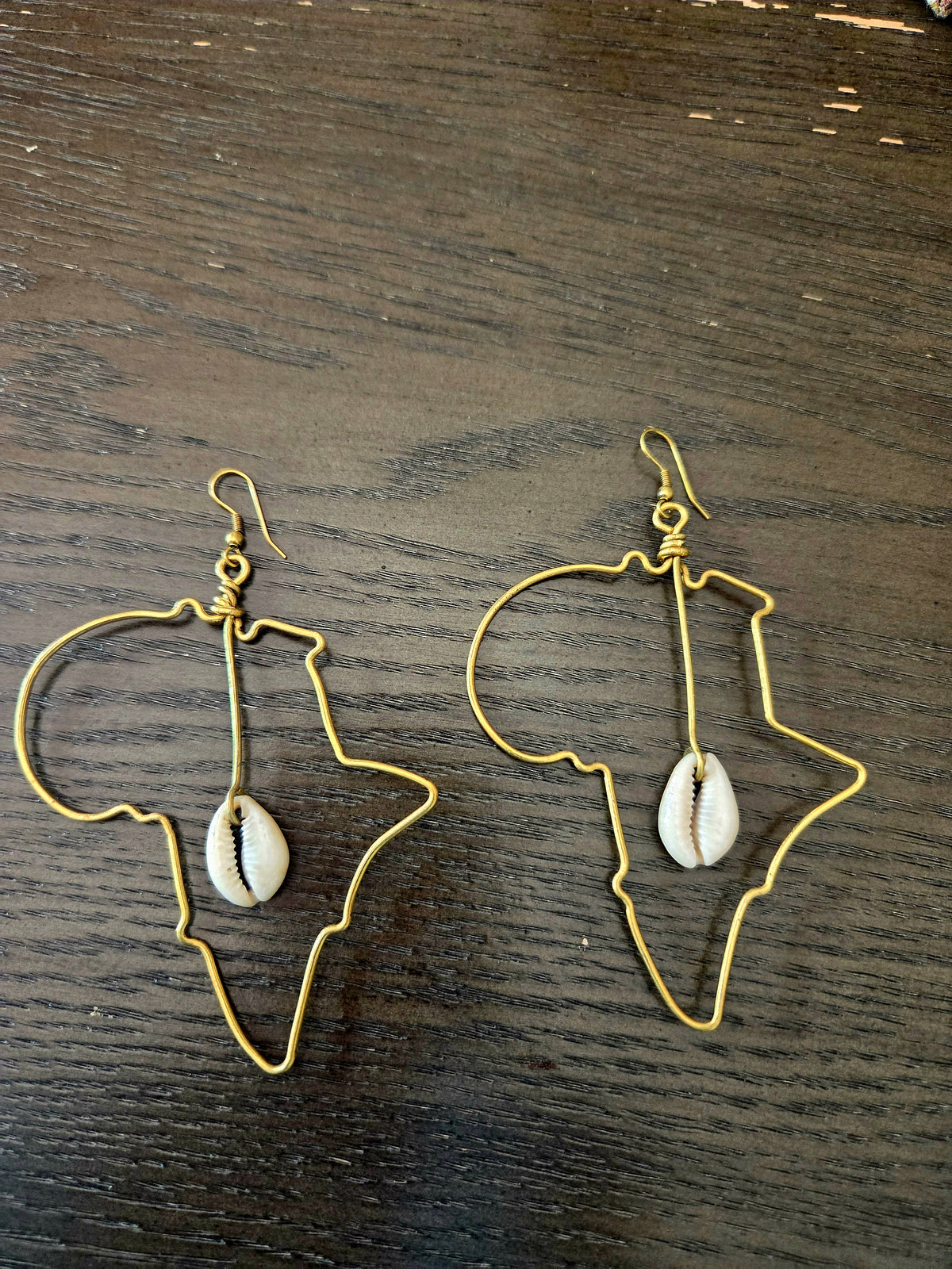 Brass and Bone Earrings Set D