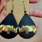 Yahden Ankara Trendy Flared Pants + Frannie's Leather and Brass Earrings