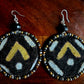 Adamas Large Beaded Mudcloth Earrings-Ade