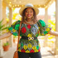 Zola Ankara Off-Shoulder Top + Headwrap