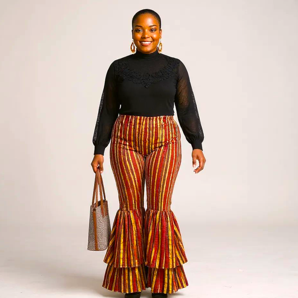 Yahden Ankara Trendy Flared Pants