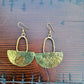 Amani Sunrise Brass Earrings – Handmade Afrocentric Half-Moon Statement Earrings