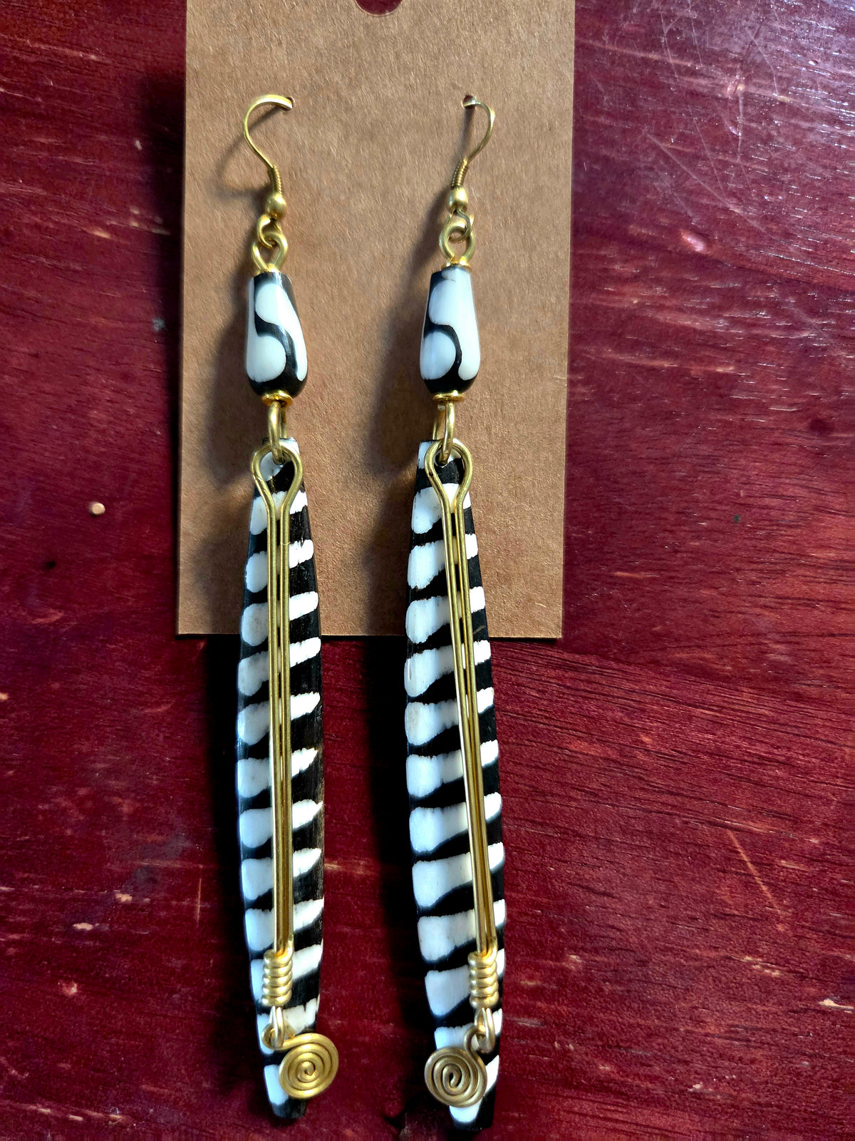 Brass and Bone Earrings Set I
