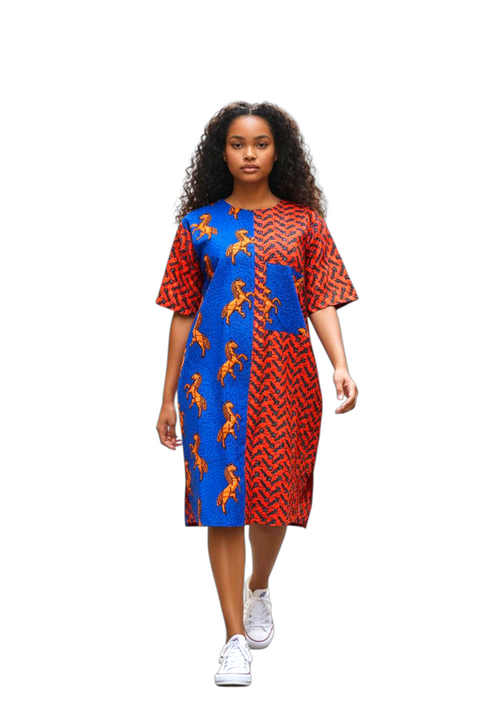 The Bougie Girl Ankara Patchwork Dress Collection-Style A