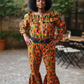 Monrovia Girl Flared Bottom Kente  Jumpsuit