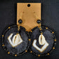 Adamas Shell Large Beaded Mudcloth Earrings-Debbie