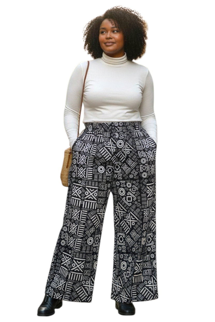 Yahden Tribal Print Cargo Pants | One Size Afrocentric Pants
