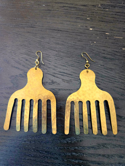 Brass and Bone Earrings Set D