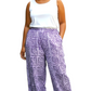 Zuri Unisex Luxe Adire Pants - Print E + Adamas Small Beaded Mudcloth Earrings-Ayele