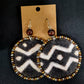 Adamas Large Beaded Mudcloth Earrings-Ayo