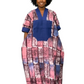 Facia Rich Aunty Brocade Adire Kaftan | African Maxi Dress