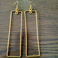 ZURI RECTANGLE BRASS EARRINGS