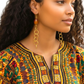 AMARA SUNSTONE CHAIN BRASS EARRINGS