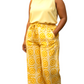 Zuri Unisex Luxe Adire Pants - Print F + Adamas Small Beaded Mudcloth Earrings-Ife