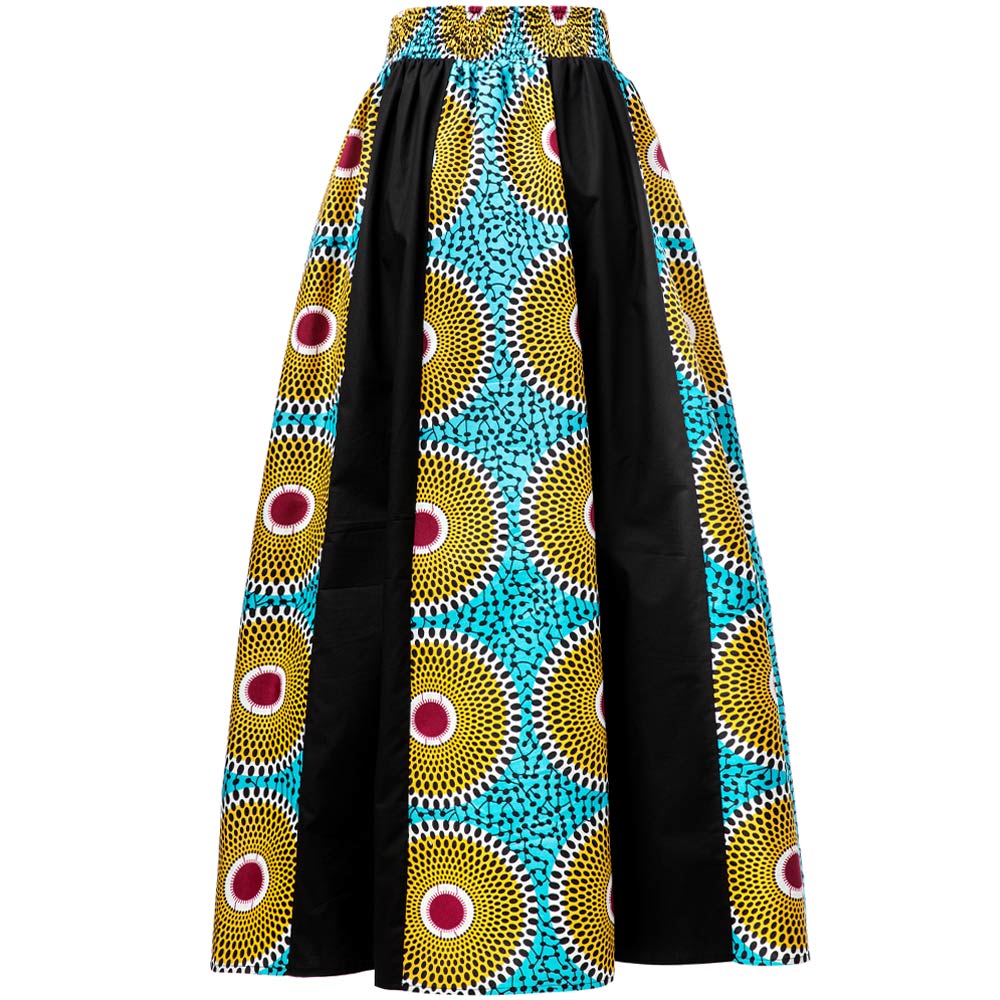 African Print Long Skirt & Wrap