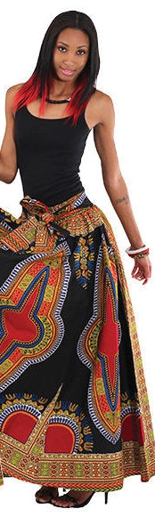 Traditional Print Maxi Skirts (Dashiki)