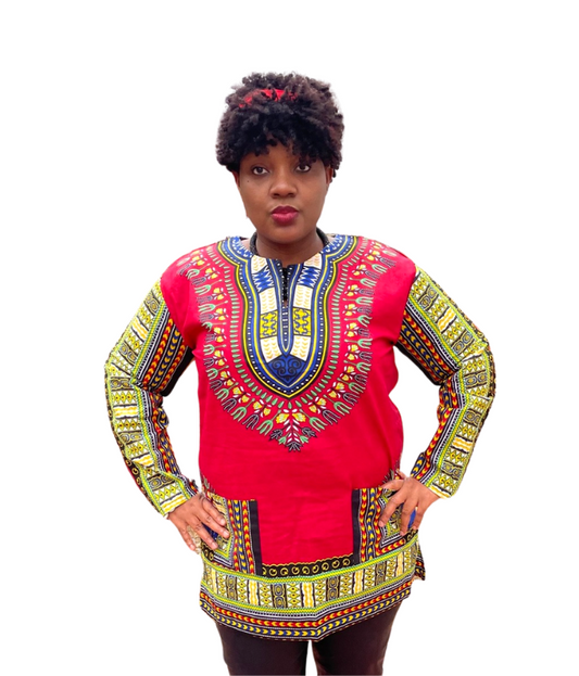 Dashiki, African Long Sleeve Dashiki, African clothing, Men's Tops, Gifts for him