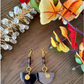 Spiral Brass & Bone Earrings