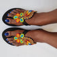 Maasai sandals for women , Summer sandals , Brown leather open shoes