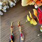 Spiral Brass & Bone Earrings