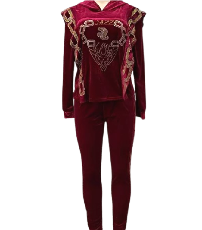 Rhinestone Velour Tracksuit, Velvet tracksuit, aesthetic hoodie, custom tracksuit, sparkle hoodie