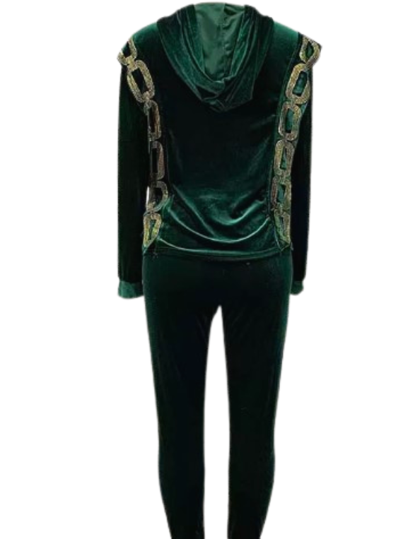 Rhinestone Velour Tracksuit, Velvet tracksuit, aesthetic hoodie, custom tracksuit, sparkle hoodie