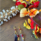Spiral Brass & Bone Earrings