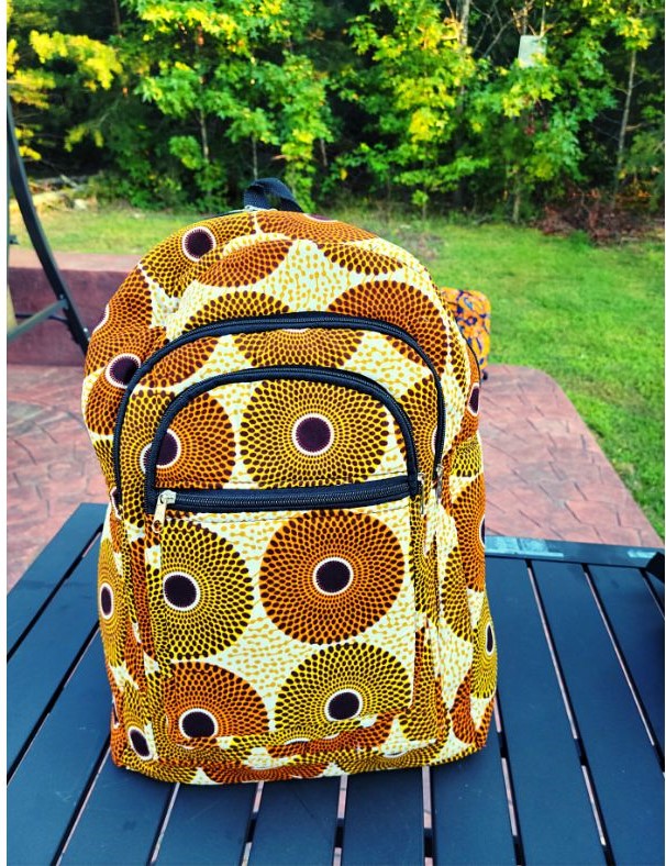 Handmade African Print Back Packs