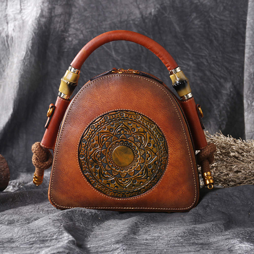 Vintage Genuine Leather Women Handbag| Luxury Purse | Handmade Crossbody Handbag