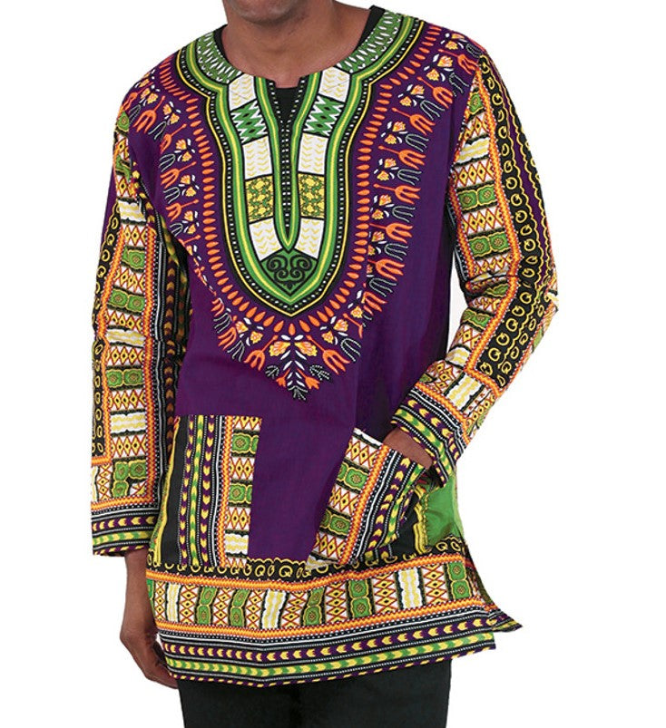 Dashiki, African Long Sleeve Dashiki, African clothing, Men's Tops, Gifts for him