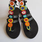African Leather beaded gladiator sandals