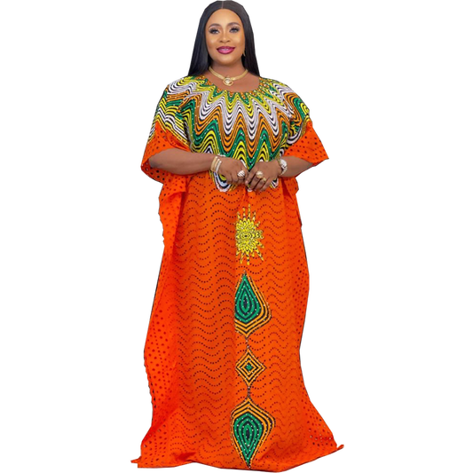 Luxury Abaya Kaftan Dress with  Beading and  Inner Iining/Dashiki Kaftan/Muslim Kaftan Abaya For Women