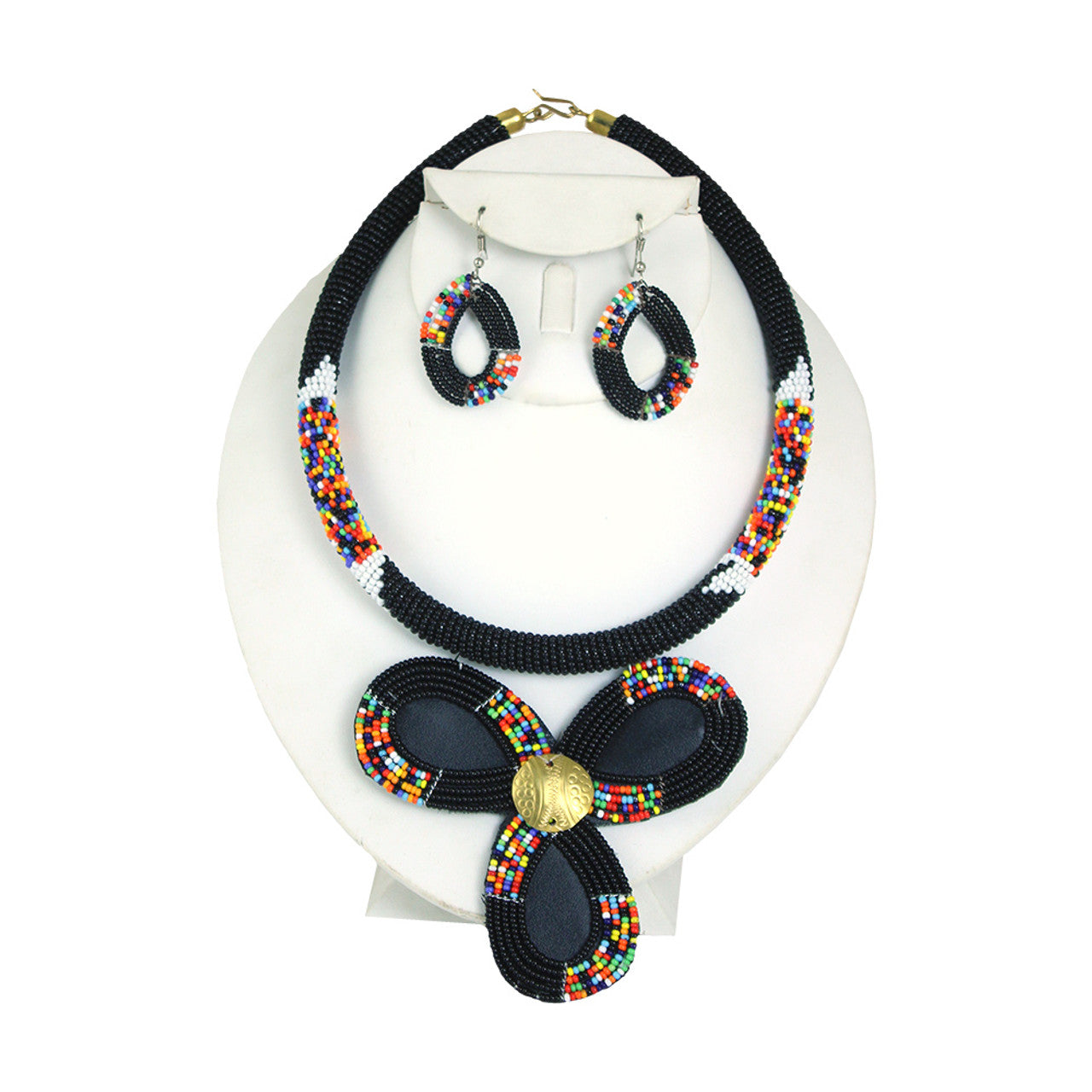 Maasai Bead Petal Necklace Set