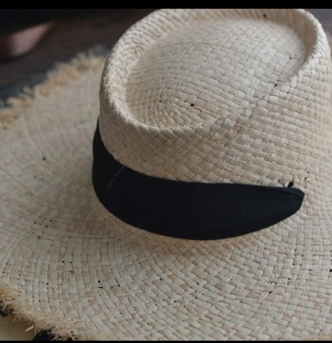 Straw Hats Summer Hats Beach Hats for Women White Strap