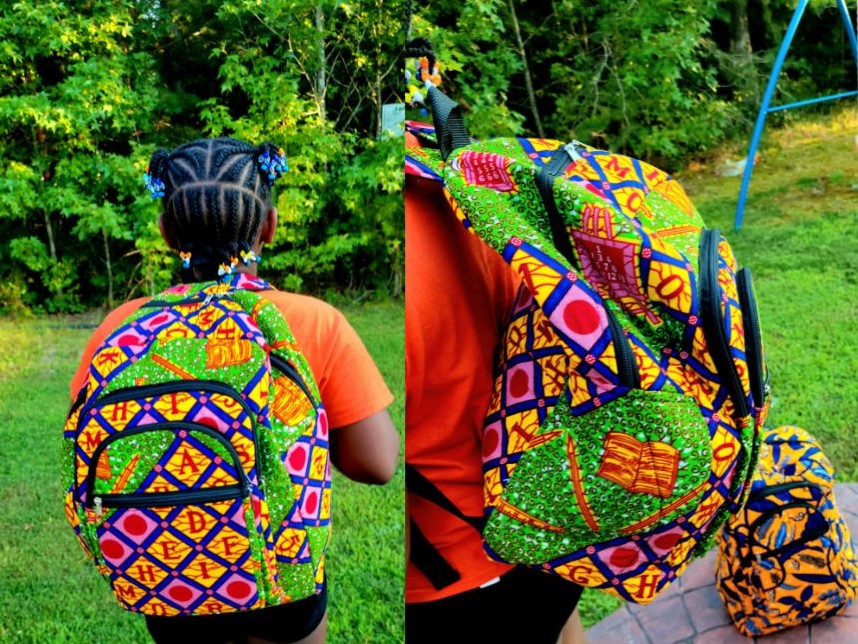 Handmade African Print Back Packs